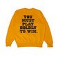 "YMPBW" PRINTED CREW SWEAT - GOLD