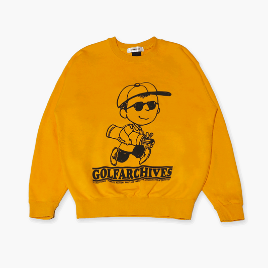 "YMPBW" PRINTED CREW SWEAT - GOLD