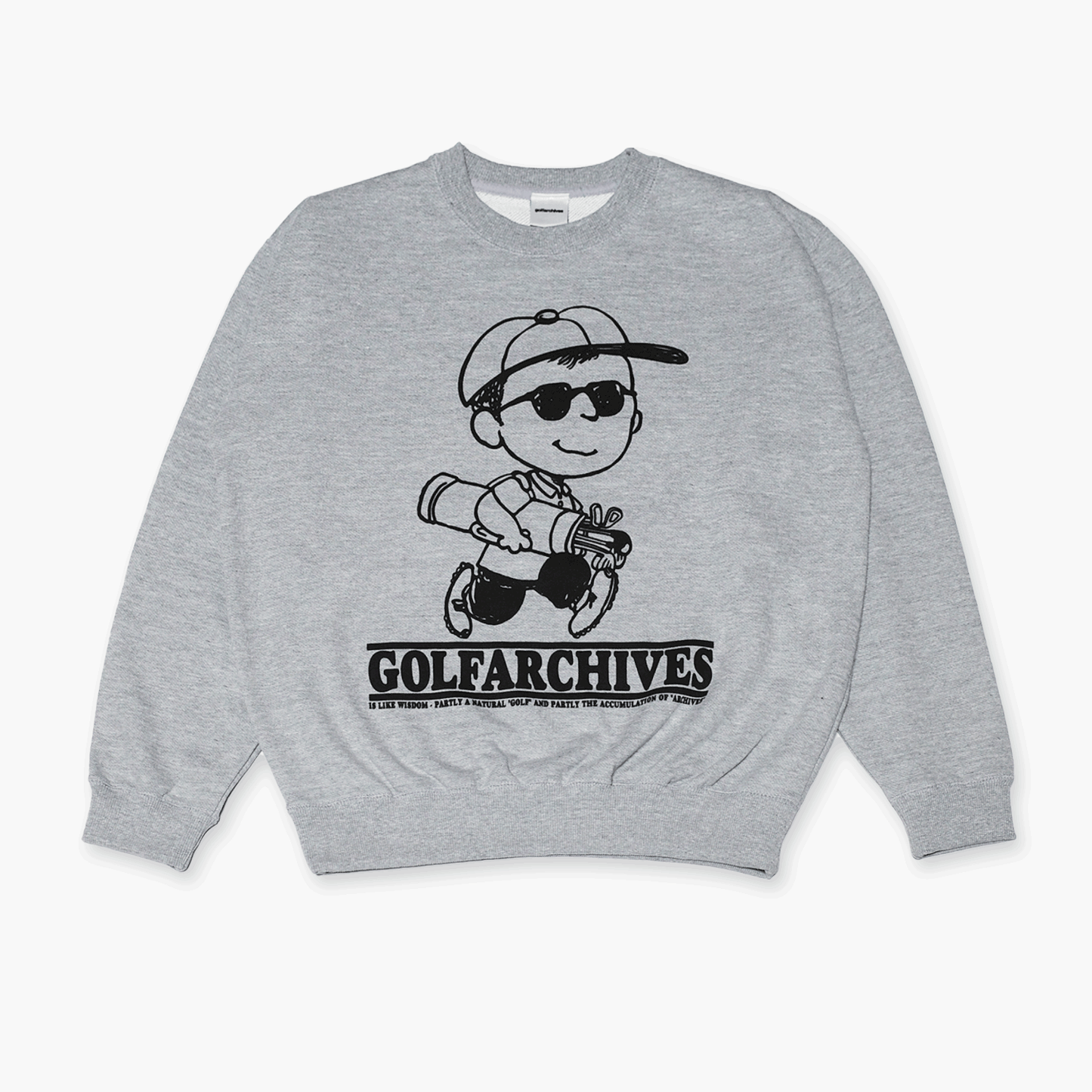 "YMPBW" PRINTED CREW SWEAT - GREY